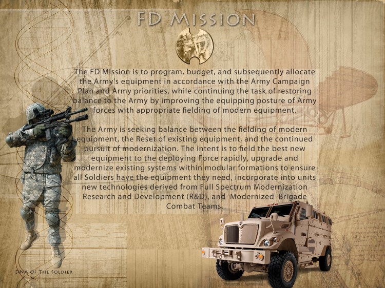 Force Development Mission Statement;
DNA of the U.S. Soldier